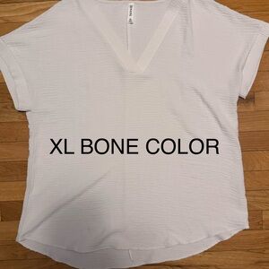 Zenana Outfitters Bone V-Neck Blouse